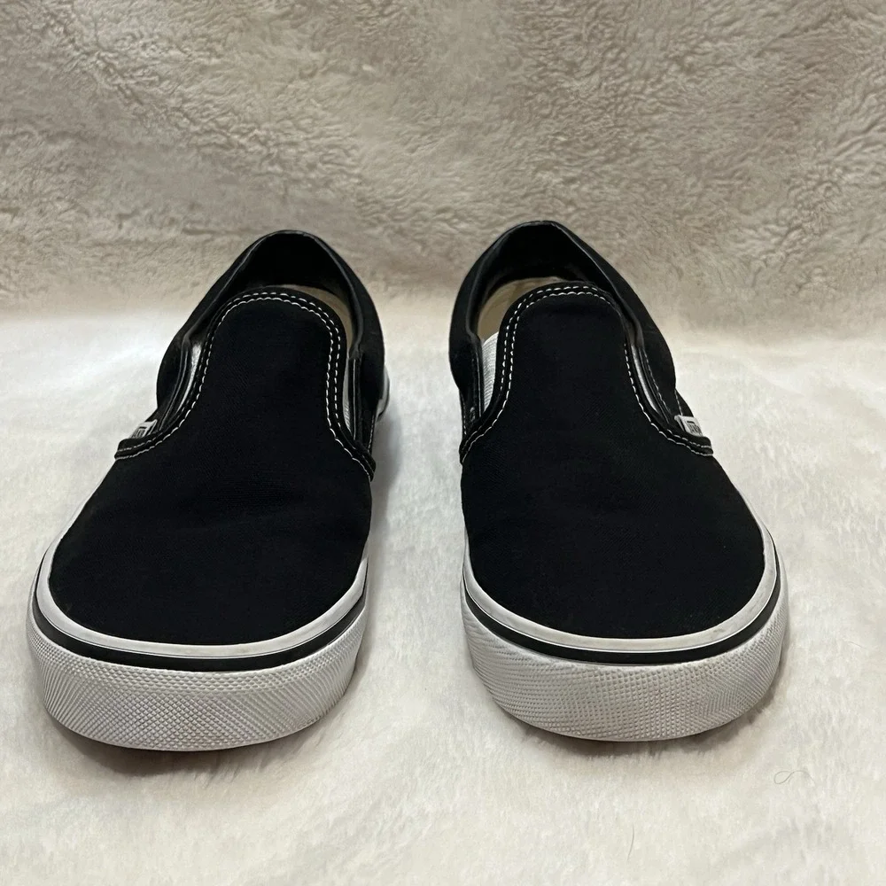 Vans Classic Slip On Sneaker Skate‎ Shoes US 5.5 UK 4.5 EUR 37Black White Canvas